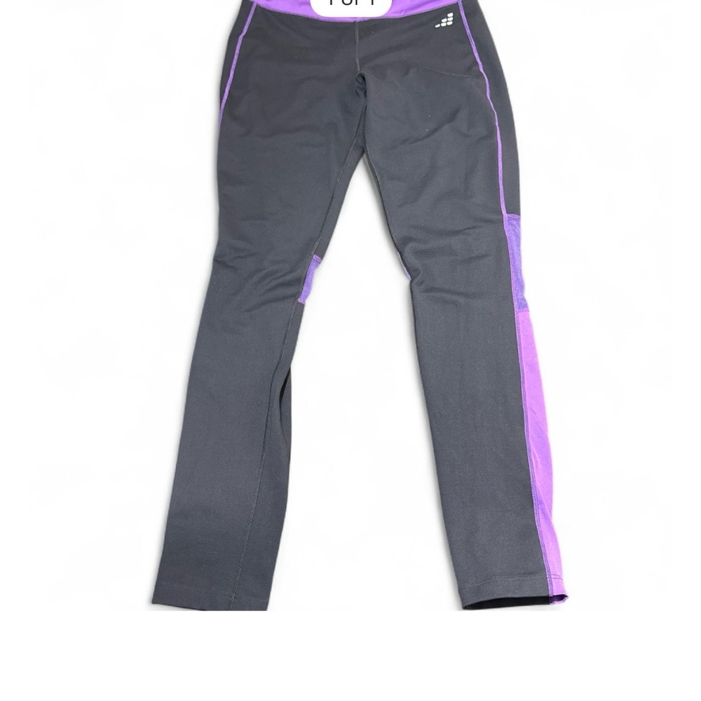 bcg Black Leggings with Purple Side Panels 🩶